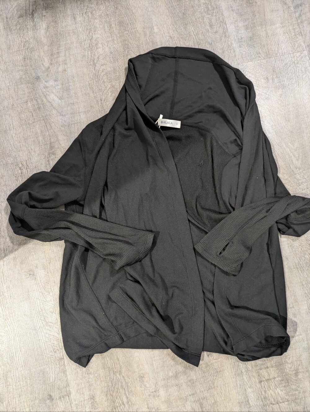 NWT Alala Black Hooded Cardigan Size Small